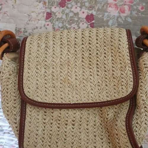 Straw crossbody bag used