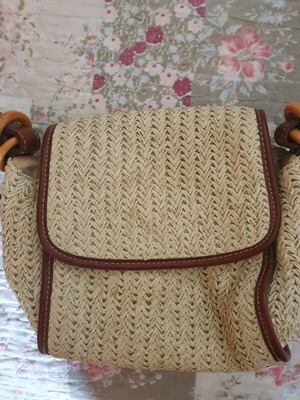 Straw crossbody bag used