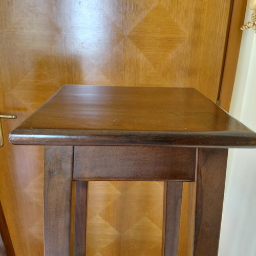 Traditional solid walnut flower stands set of 2 like new