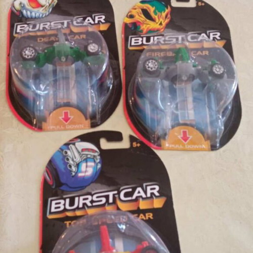Burst-Car toy cars new, pack of 5, sealed