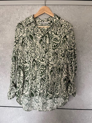 Zara women's shirt new, size S, beige and green