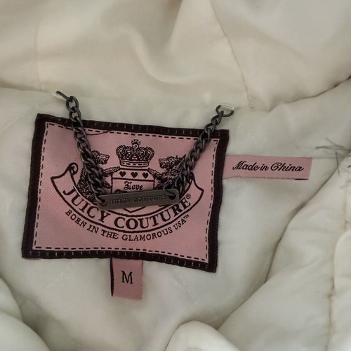 Juicy Couture Vintage Down Puffer Coat, white, size M