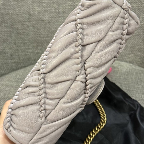 Pinko Baby Puff Ruffle Leather Bag used with original dust bag