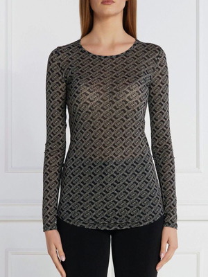 Pinko blouse top like new, black and beige, size S