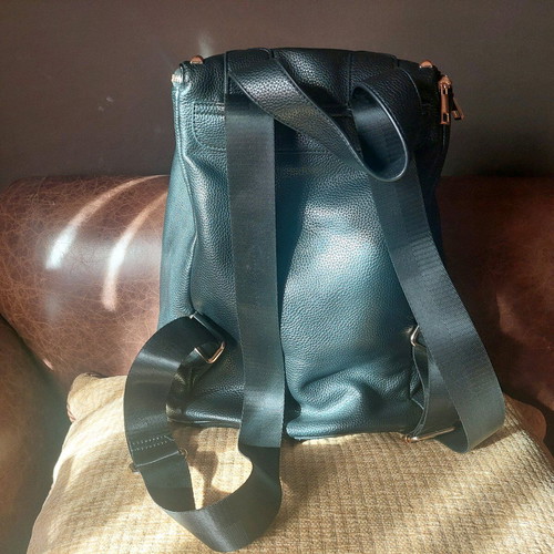 Remonte Black Leather Backpack Like New with Gold Studs
