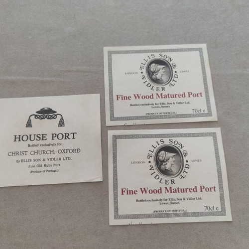 Classic Wine Labels Collection unused, pack of 16 from English vintners