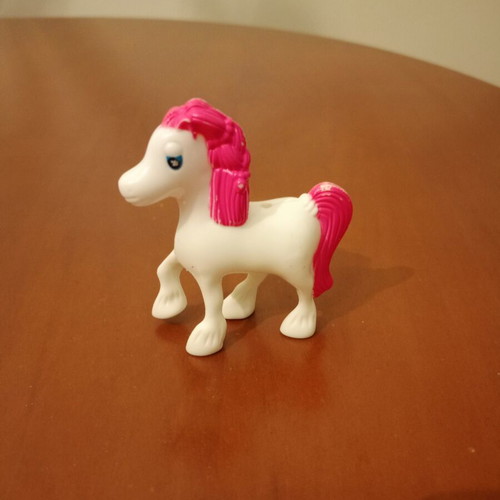 Horse Figure used, white with pink mane and blue eyes