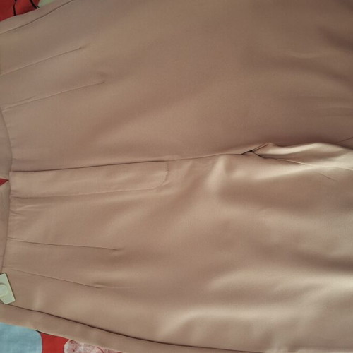 High-waisted fabric pants beige size Large like new