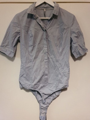 Stradivarius bodysuit top turquoise like new, size L