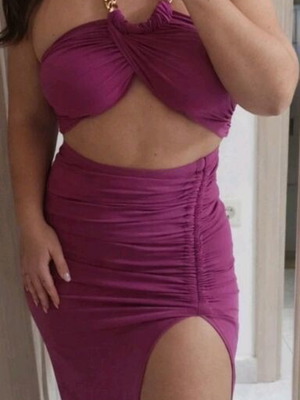 Fitted dress size S-M like new, pink