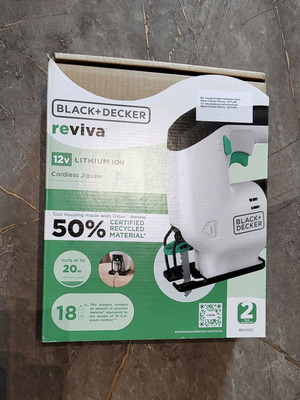 Black Decker Reviva Cordless Jigsaw New