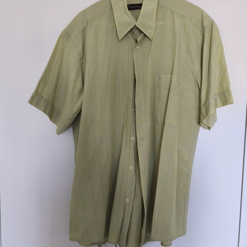Shirt vintage used, size M, green and yellow