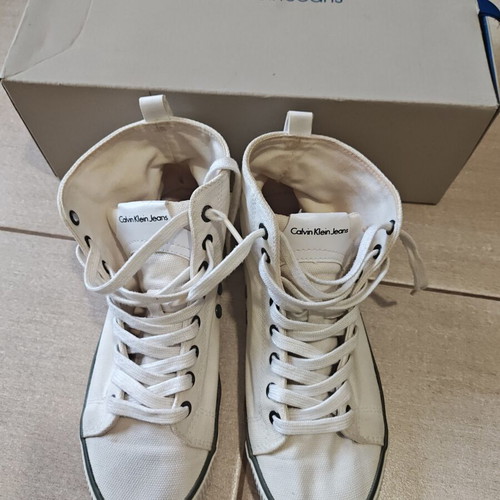 Calvin Klein sneakers used, size 38, black and white