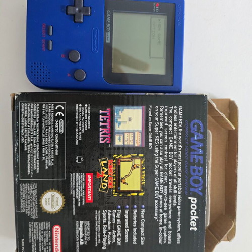 Game Boy Pocket μπλε μεταχειρισμένο με κουτί και εγχειρίδιο