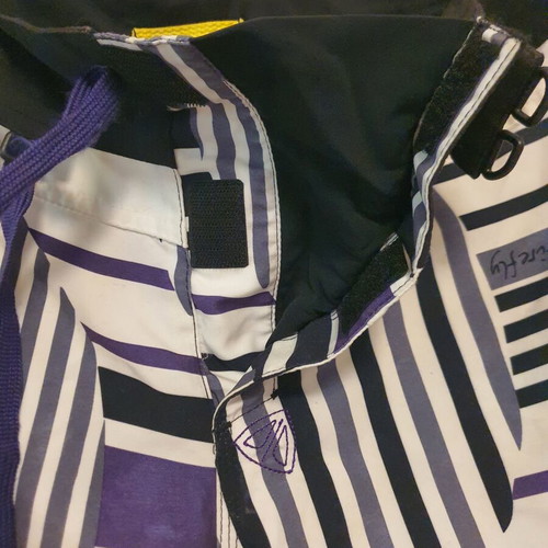 Firefly swim shorts with patterns size L like new, black and purple