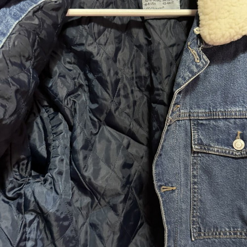 Denim jacket with fur collar, new, size S, Primark, blue