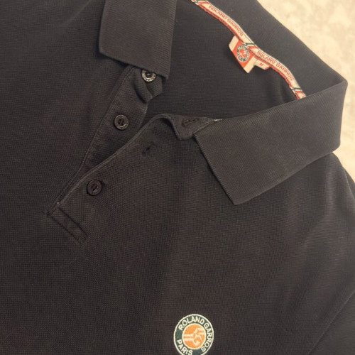 Roland Garros Polo Shirt used, size M, navy and black