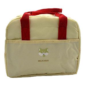 Lunch bag ισοθερμικό εκρού με πλαινό τσεπάκι