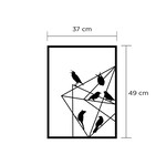  Διακοσμητικό τοίχου  3D  Birds on Wire Megapap μεταλλικό χρώμα μαύρο 37x2x49εκ.