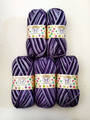 Standard Geometry Butterfly knitting yarn pack of 5, acrylic