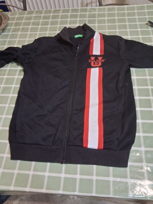 Jacket and sweatshirt, black and white