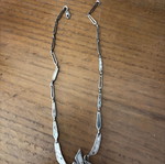 Silver necklace with mother-of-pearl like new