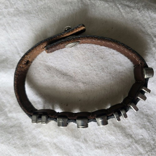 Moschino leather bracelet used, vintage 1990, black