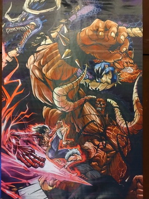 One Piece Luffy vs Kaido wall scroll σαν καινούργιο, μέγεθος 60x90