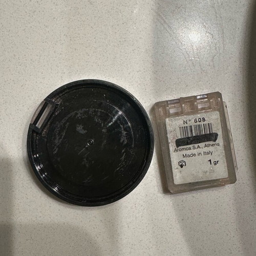 Satin eyeshadows gray-green used, ERRE DUE & Oriflame