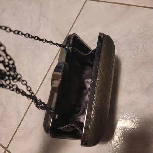 Clutch gray snake like new Achilleas Accessories