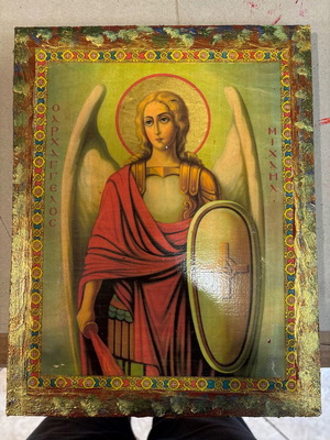 Archangel Michael Handmade Icon New 23.5x30 cm