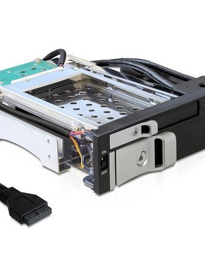 DeLock 47209 5.25 Frame for 1 x 2.5 and 1 x 3.5 SATA with 2x USB 3.2 used