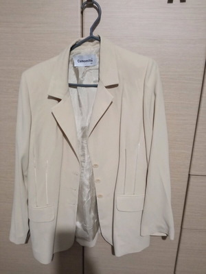 Camomilla suit jacket and trousers set like new, beige, XL