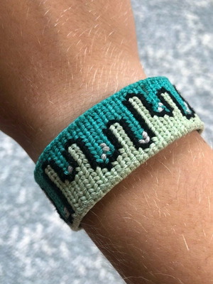 Handmade macrame bracelet made to order in color combination