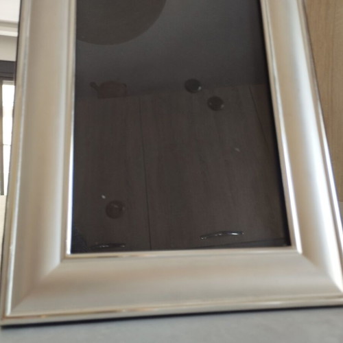 Set of 2 Premium Metal Satin Silver Frames like new, large & small
