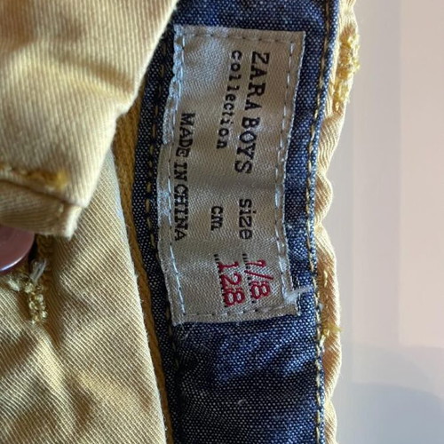 Zara children's mustard chino shorts