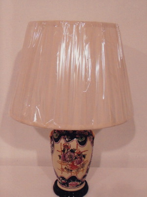 Satsuma Porcelain lamp with painted decorations