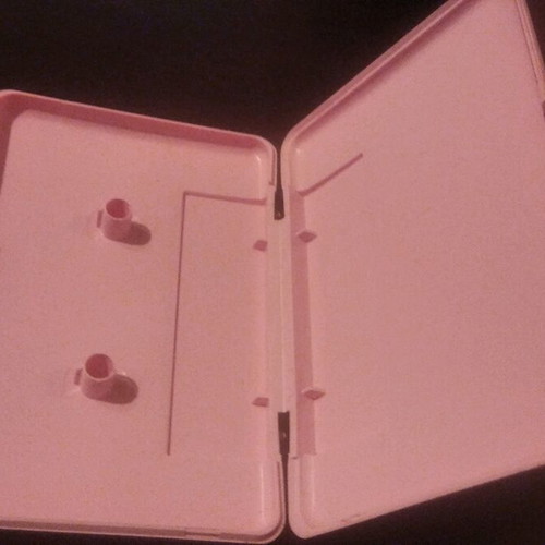 Intersonic cassette case used, pink with 90s pop/disco cassette