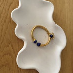 Handmade aesthetic minimal tray with organic fluid shape