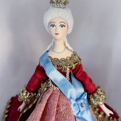 Vintage Russian porcelain doll Catherine the Great like new