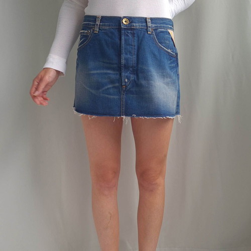 Replay women's mini denim skirt size L 30, blue