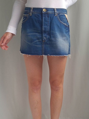 Replay women's mini denim skirt size L 30, blue