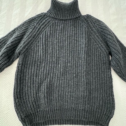 Ckontova knitted turtleneck sweater women gray new one size