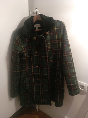 Paraphrase plaid coat like new, size M, green tones