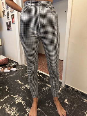 Stradivarius checked denim pants size S like new