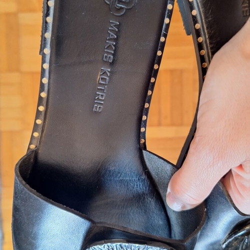 Makis Kotris leather sandals like new, size 38, black