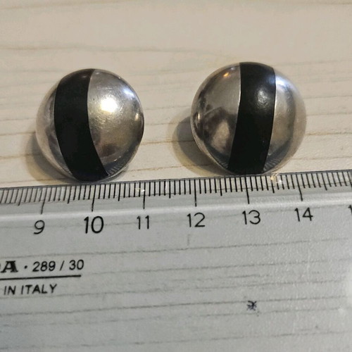 Silver 925 clip on earrings minimalist, like new, antique style
