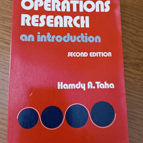 Operations Research book used, Hamdy A.Taha 2nd edition