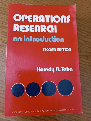 Operations Research book used, Hamdy A.Taha 2nd edition