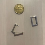 Square earrings new, gray